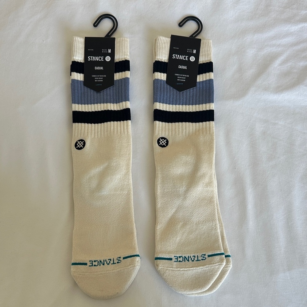 Stance Men's Cream and Black Casual Socks (2 pairs)